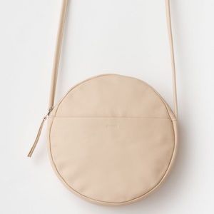 BAGGU circle purse, leather, natural